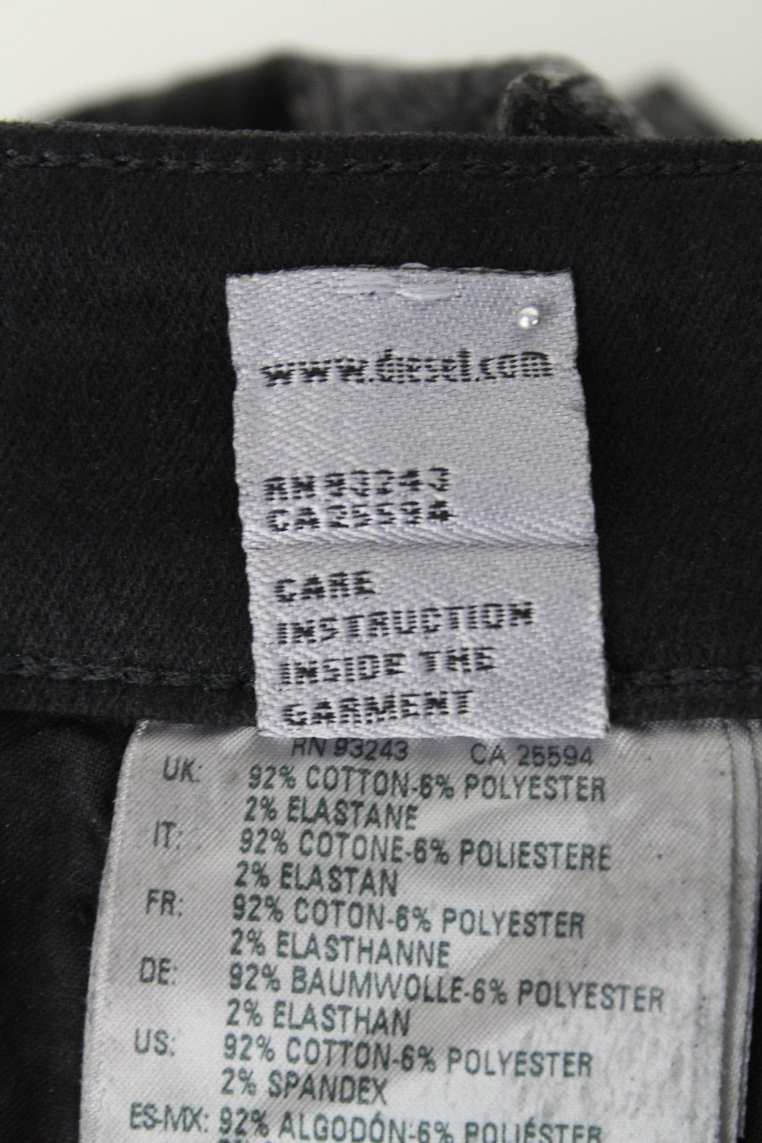 DIESEL Slandy-SP4 0094S moteriški džinsai W26/L34 juodi, dengti, itin aptempti 