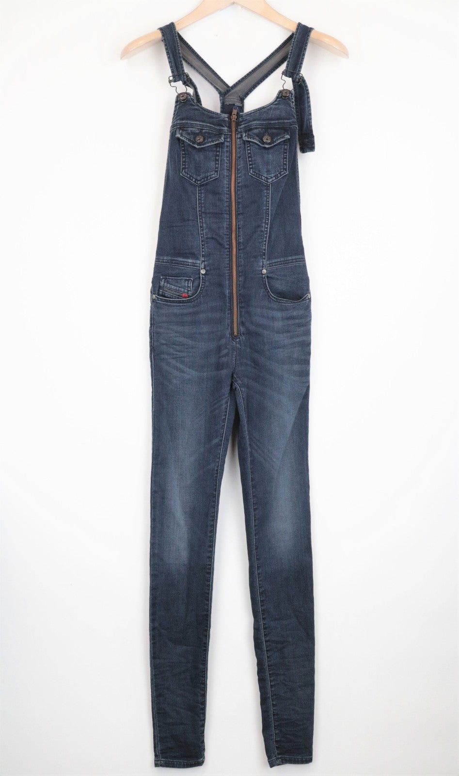 DIESEL Jeide-NE 0842W moteriškas kombinezonas 2XS Slim Jogg mėlynas tamprus kombinezonas 