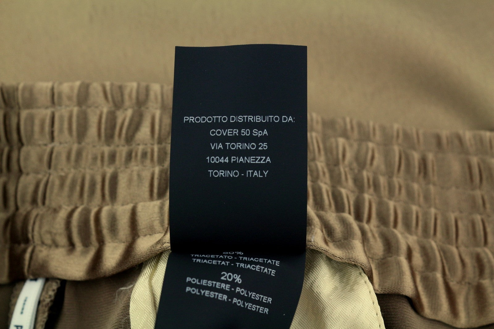 PT TORINO Lydia moteriškos kelnės, 44, rudos, blizgios, tamprios juosmens, platėjančios kišenės kojose. 