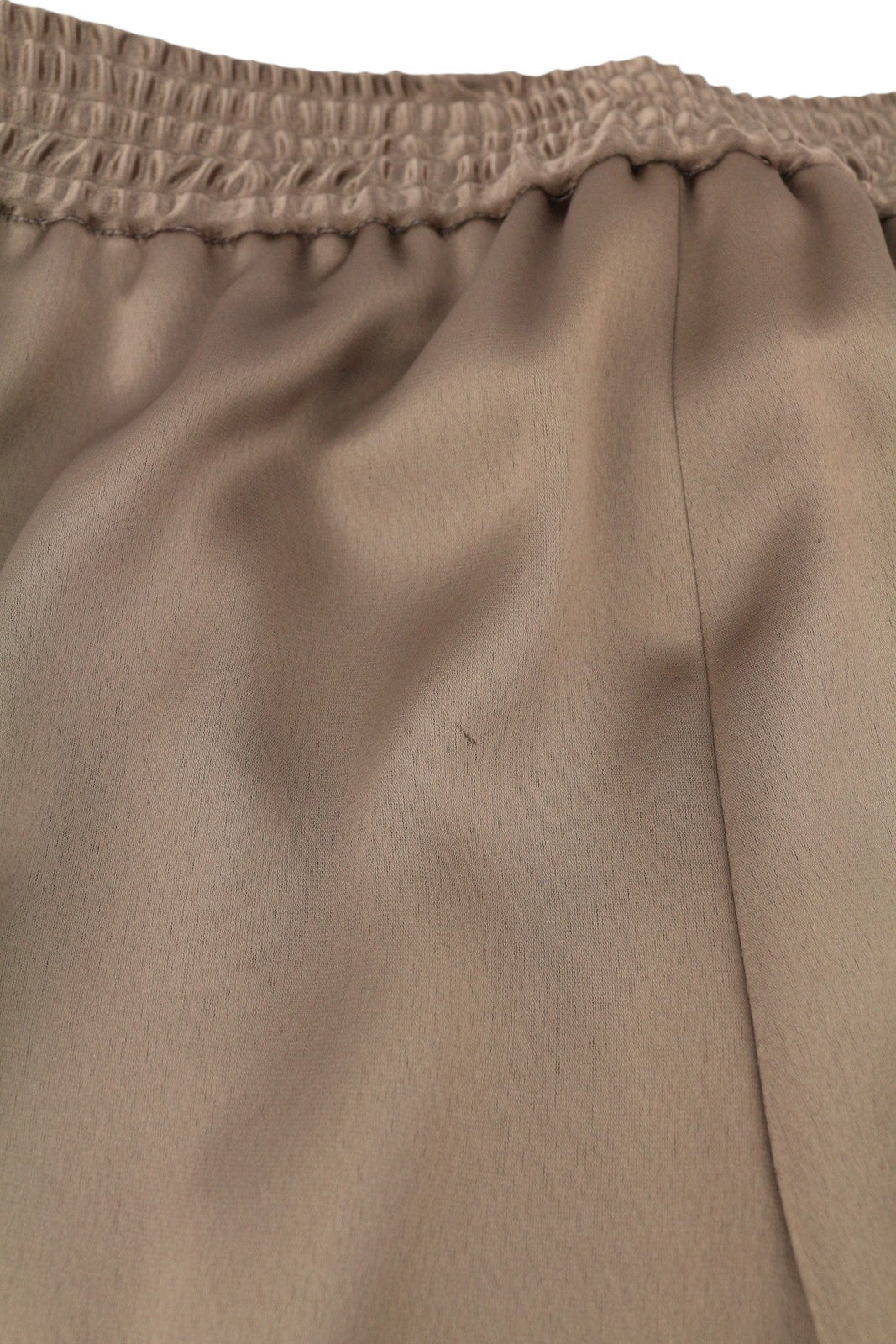 PT TORINO Lydia moteriškos kelnės, 40 dydis, rudos, blizgios, tamprios juosmens, platėjančios kišenės kojose. 