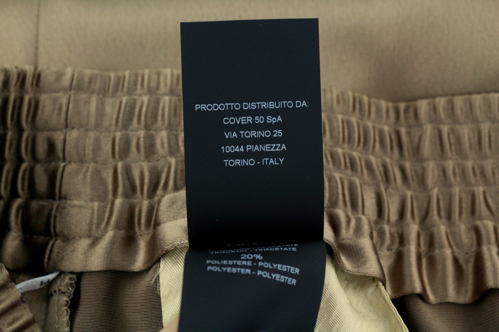 PT TORINO Lydia moteriškos kelnės, 38 dydis, rudos, blizgios, tamprios juosmens kišenės su platėjančiomis kojomis