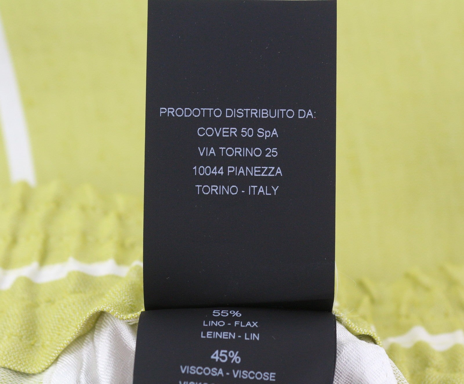 PT TORINO Lydia moteriškos kelnės, 40 dydžio, žalios, dryžuotos, su elastingu juosmeniu, linas 