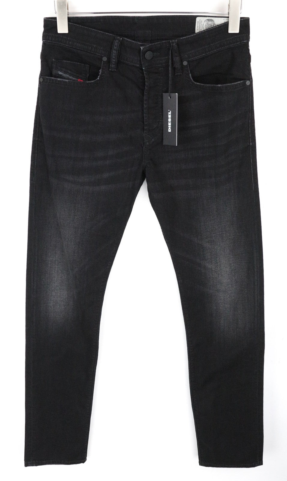 DIESEL Buster 069BG vyriški džinsai W28/L32 išblukintas plonas siaurėjantis tamprus kirpimas džinsinis audinys 