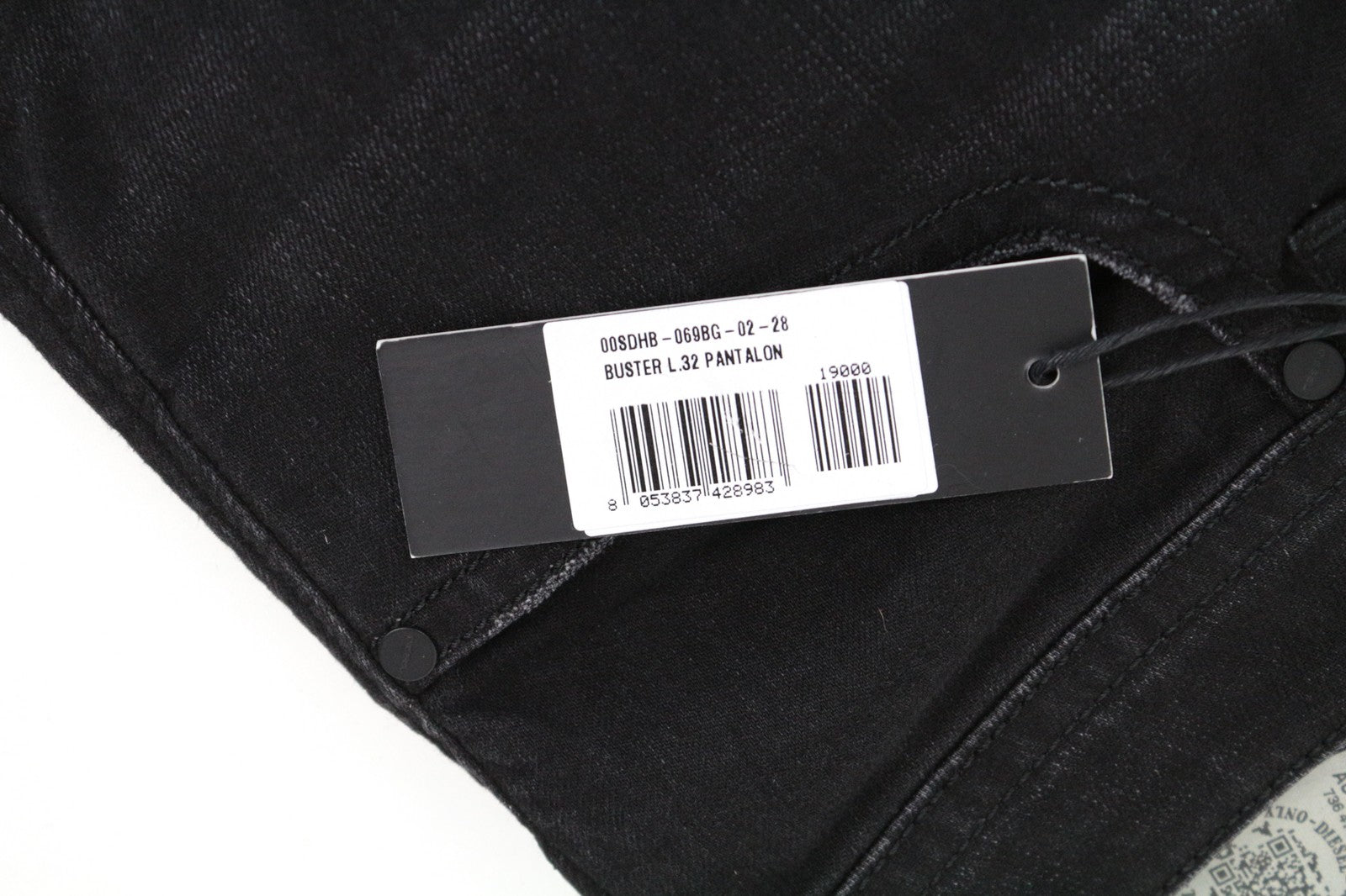 DIESEL Buster 069BG vyriški džinsai W28/L32 išblukintas plonas siaurėjantis tamprus kirpimas džinsinis audinys 