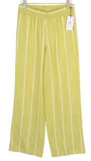 PT TORINO Lydia moteriškos kelnės, 42 žalios, dryžuotas, tamprus juosmuo, linas 