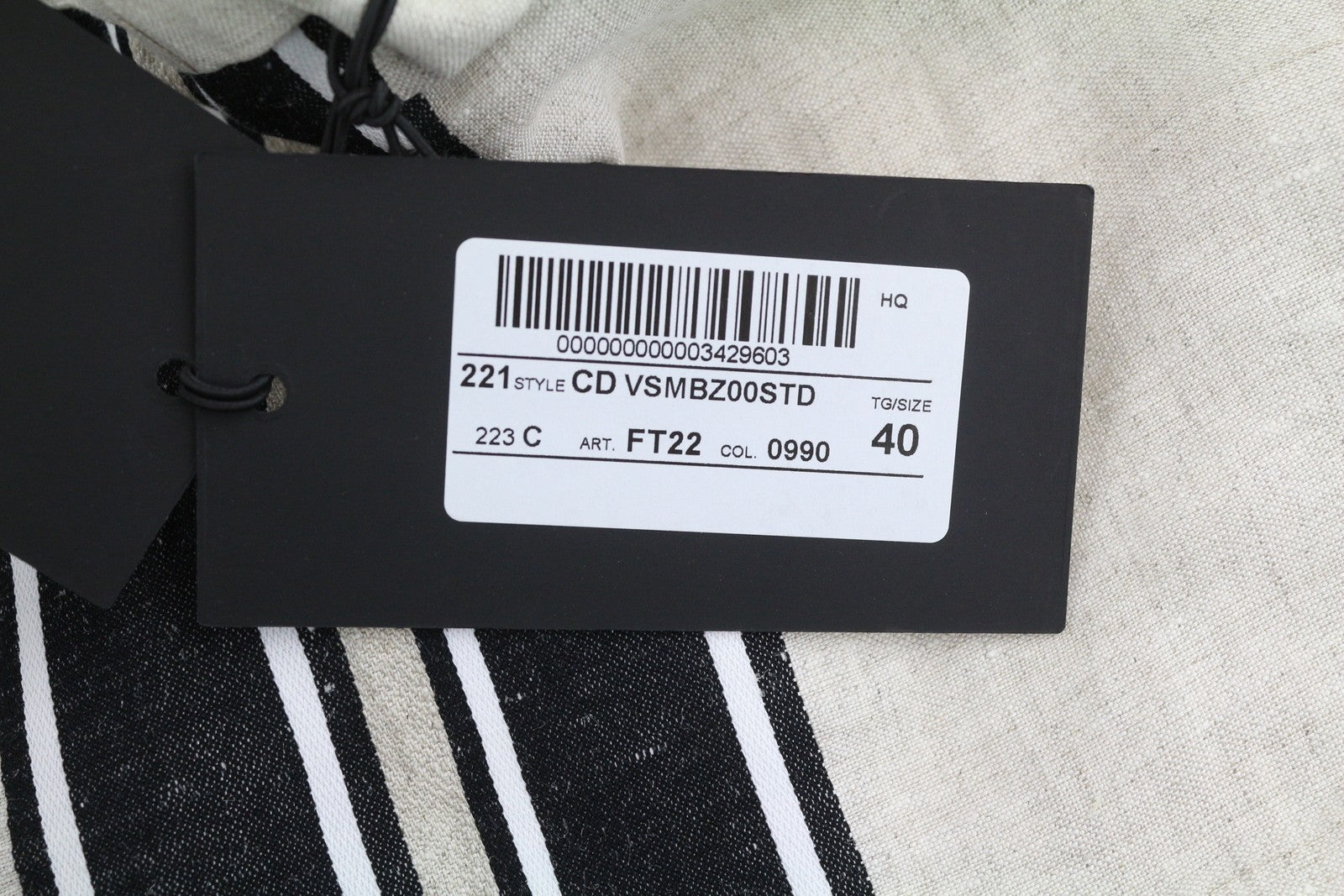 PT TORINO Ambra moteriškos kelnės, 40 cm, lininės, dryžuotos, atverčiamos, šviesios 