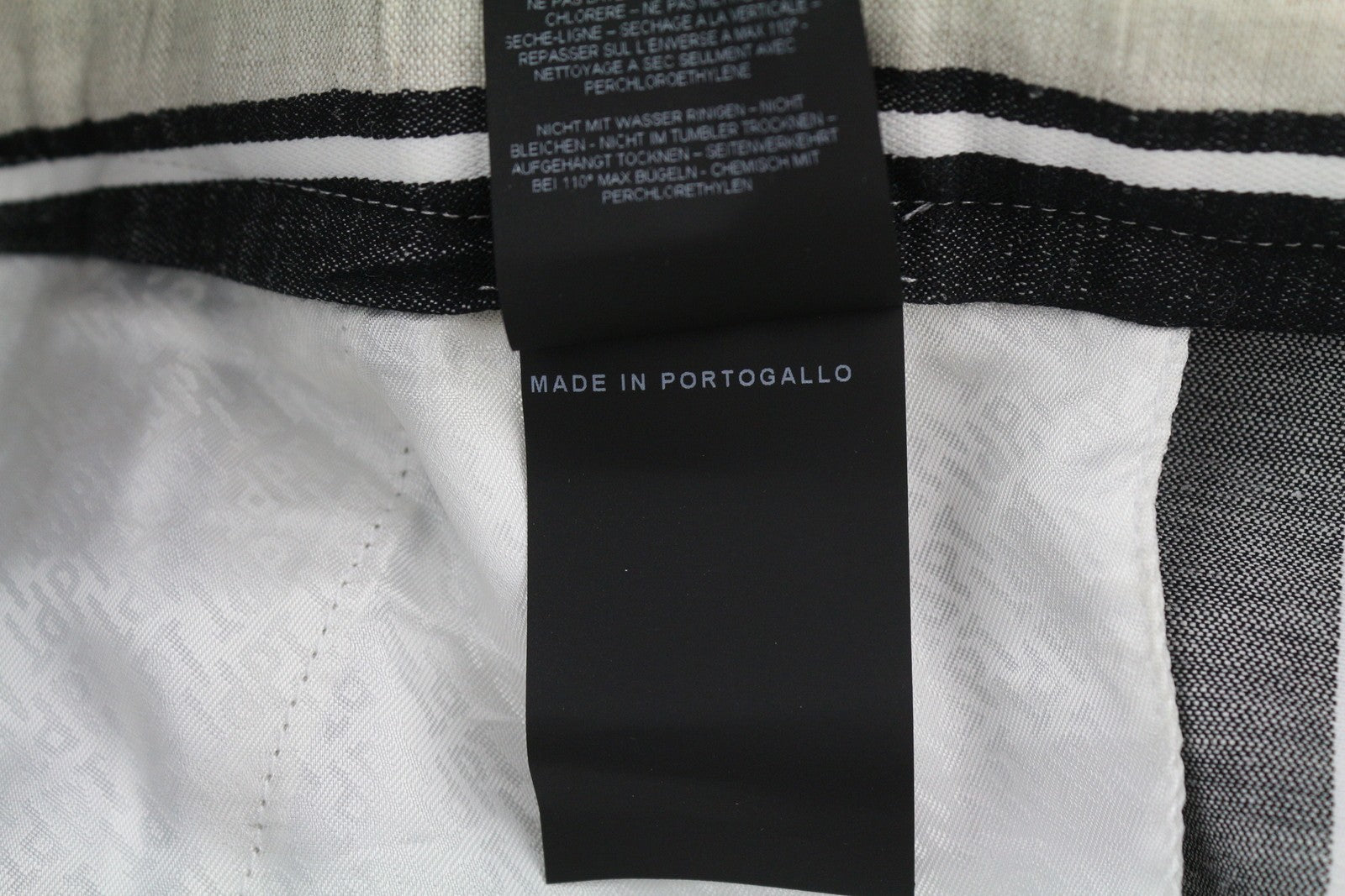 PT TORINO Ambra moteriškos kelnės, 42 cm, lininės, dryžuotos, atverčiamos, šviesios