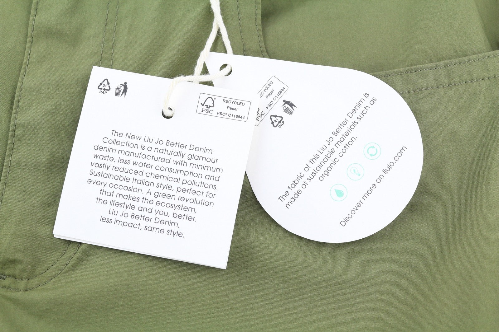 LIU JO Flare Utility moteriškos kelnės ~W30 žalios plačios užtrauktuku užsegamos kišenės ant kojų 