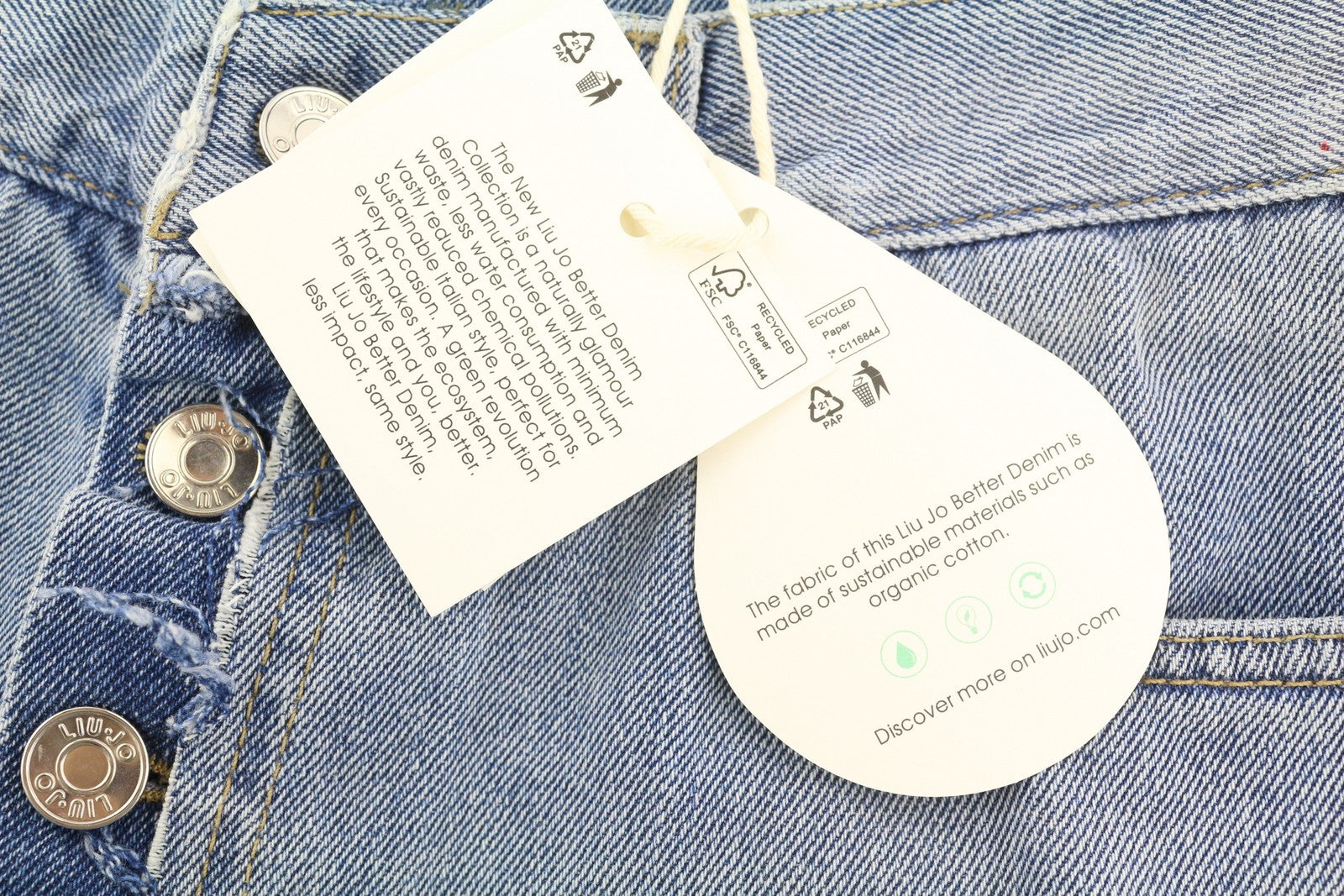 LIU JO Womens Jeans W28  Blue Washed Very High Waist Slim  Button Fly