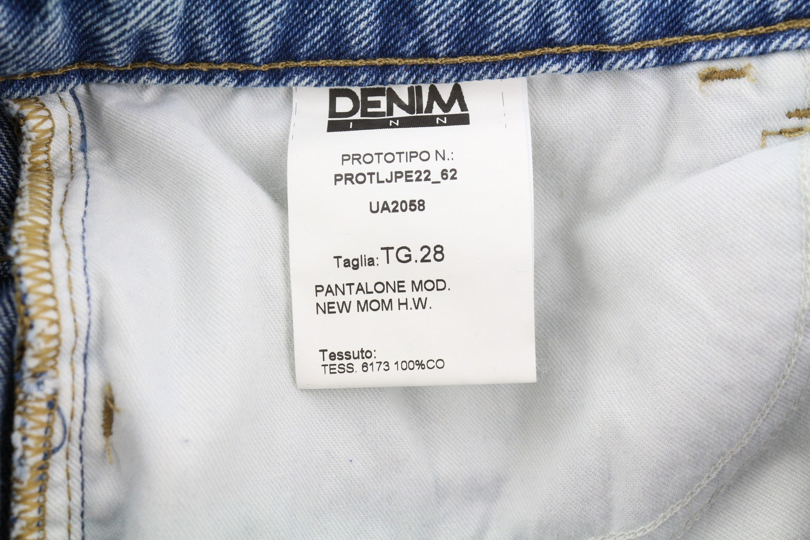 LIU JO New Mom Womens Jeans W28 Slim  Embroidered High Waist Button Fly Blue