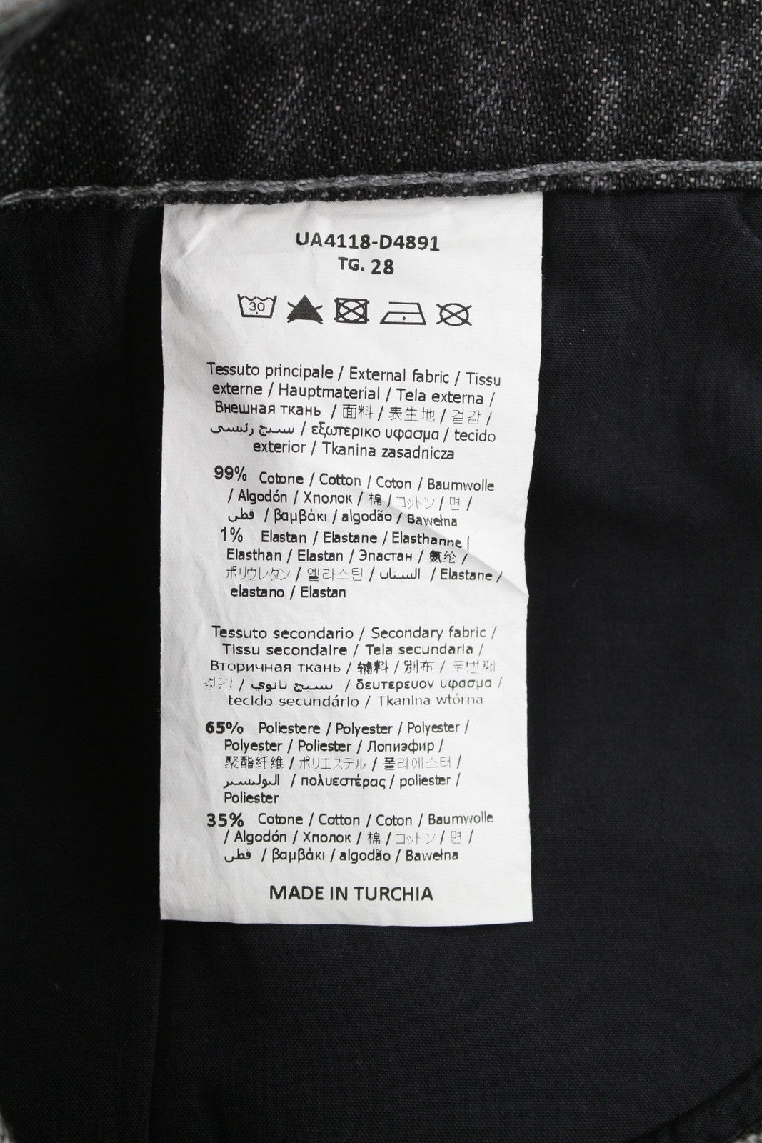 LIU JO Womens Jeans W28  Black Washed Distress Ripped Ankle Length Zip Fly