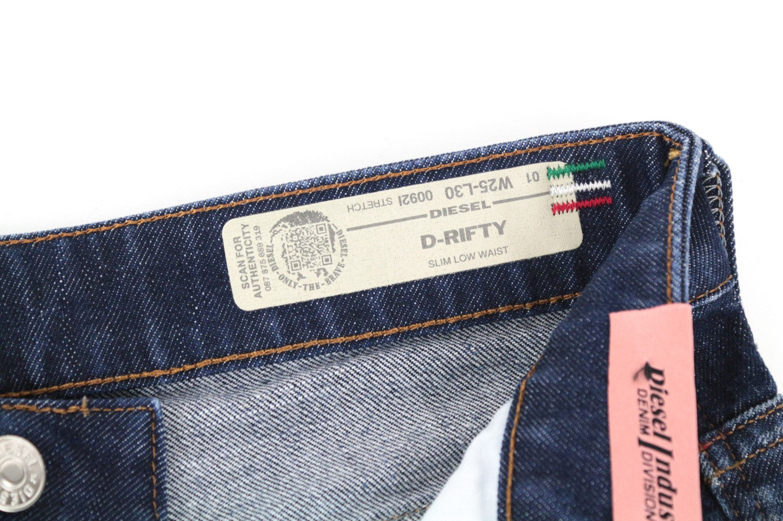 DIESEL D-Rifty 092I Women's Jeans W25/L30 Slim Fit Aged Look Low Waist Denim