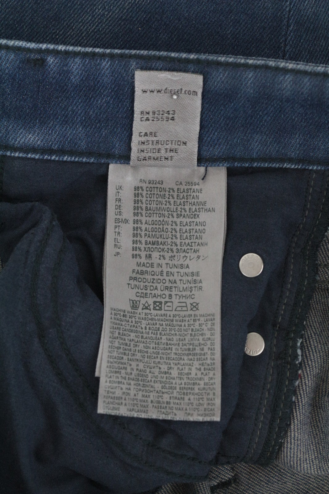 DIESEL D-Rifty 0870I Women's Jeans W26/L32 Slim Fit Aged Look Low Waist Denim