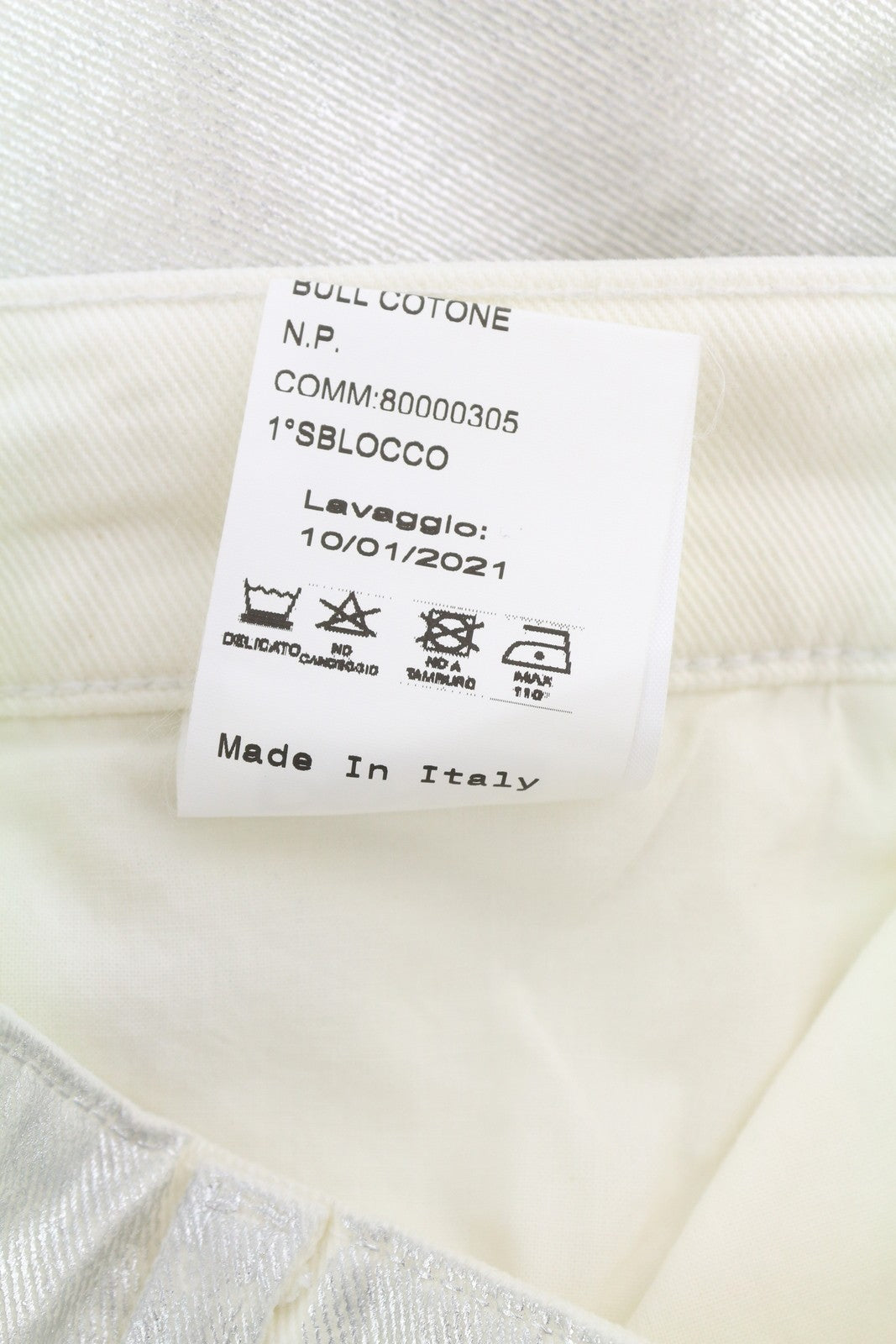 LIU JO Reseda Womens Jeans 42 White Shiny Ankle Length Regular  Zip Fly