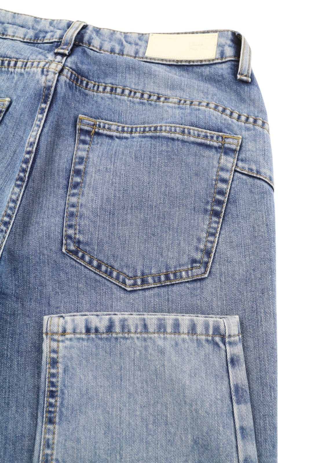 LIU JO Cute Womens Jeans W28  Blue Patterned Painted Skinny  Ankle Length