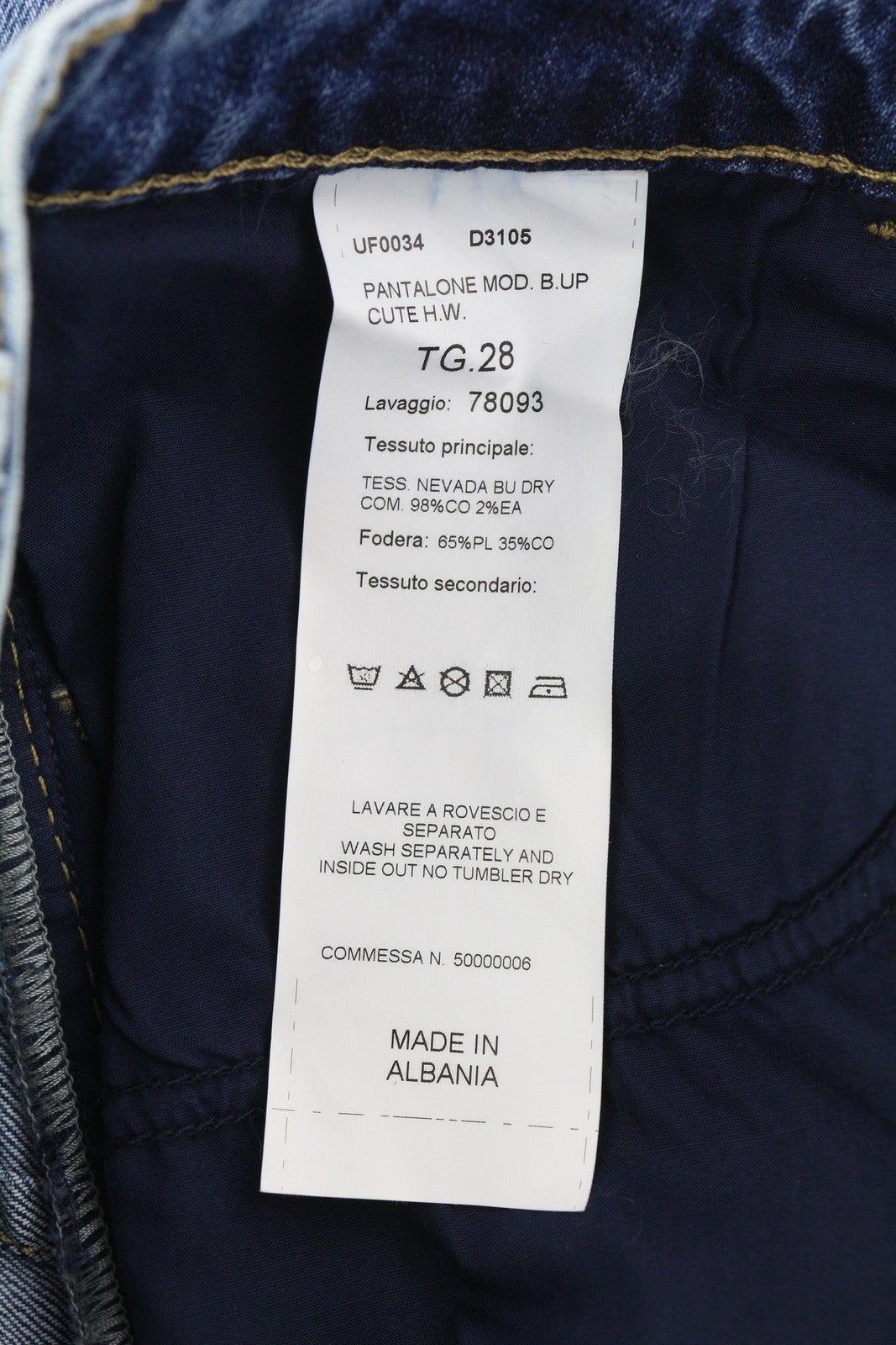 LIU JO Cute Womens Jeans W28  Blue Patterned Painted Skinny Leg Ankle Length