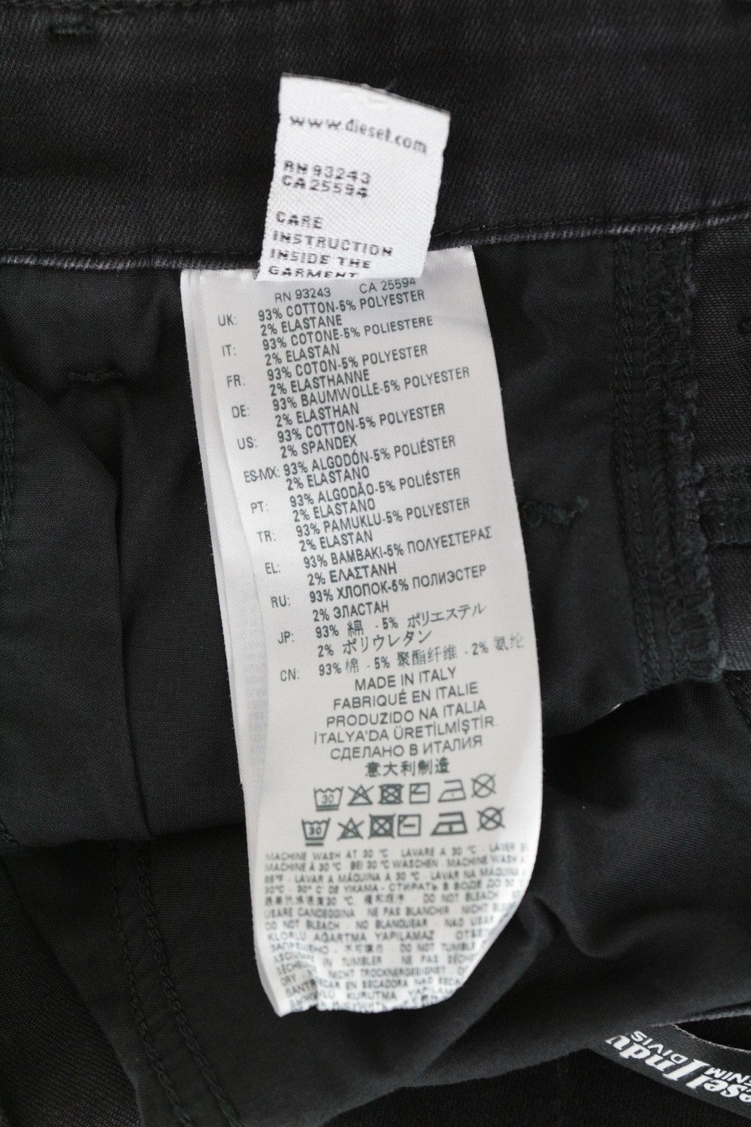 DIESEL Slandy-High-SX 069IY Women's Jeans W26/L32 Denim Skinny Fit Zip-Fly Look