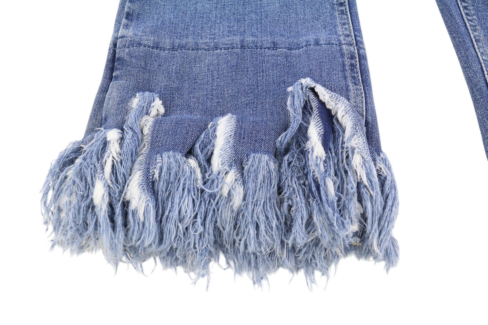 LIU JO Fly Womens Jeans W28  Blue Distress Ripped Ankle Length Washed Zipper