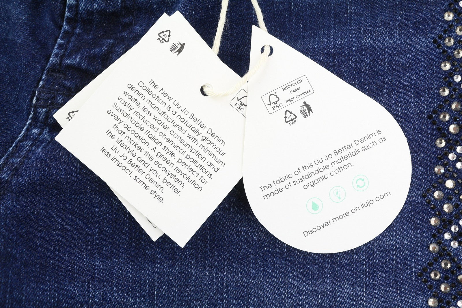 LIU JO Womens Jeans W27  Washed Blue Skinny  Rhinestones Details Ankle