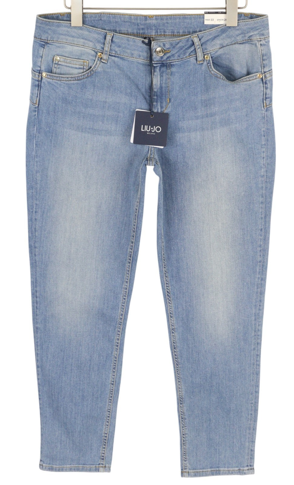 LIU JO Monroe Womens Jeans W33/L28 Skinny  Stretch Bottom Up Washed  Blue