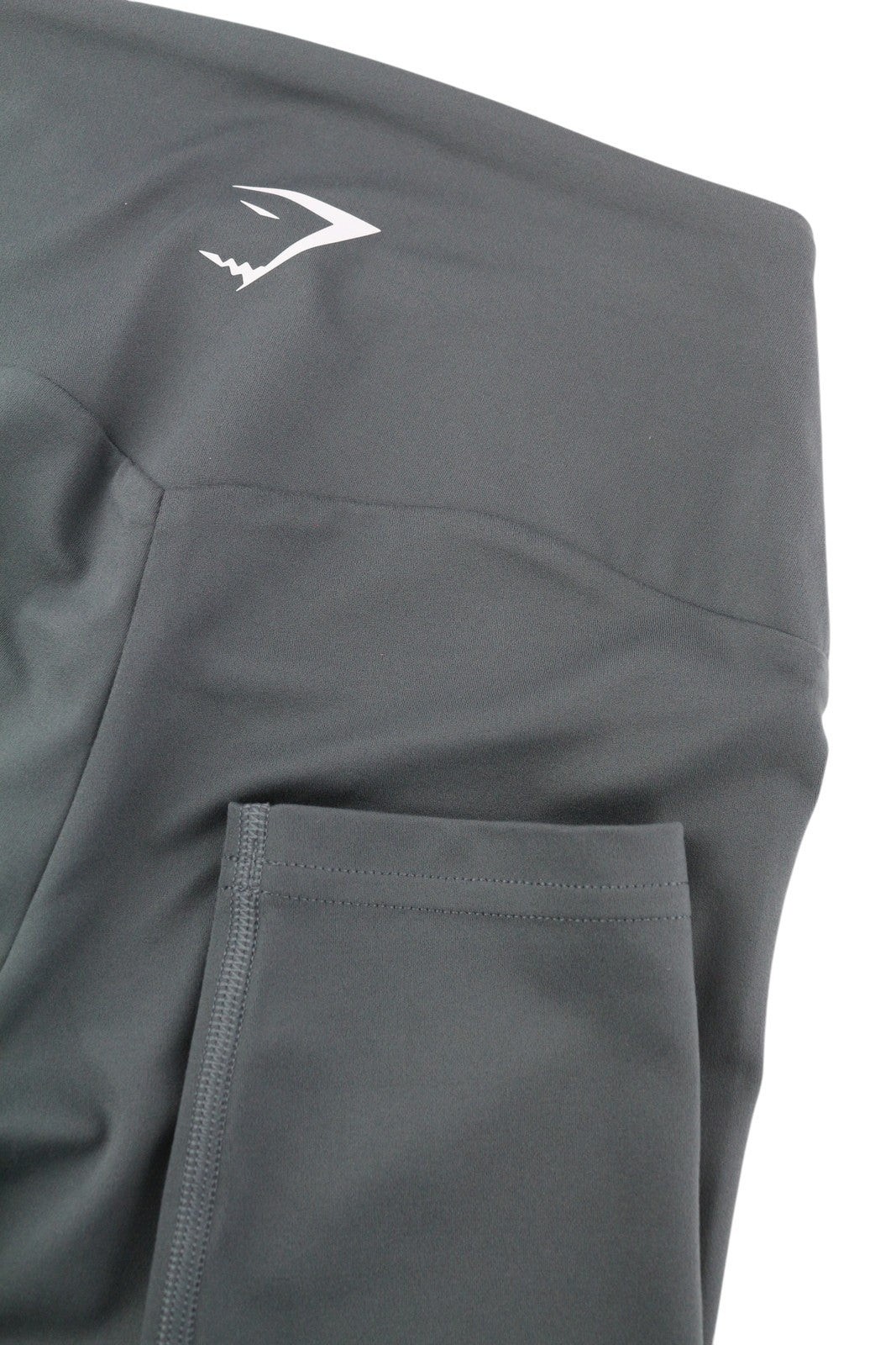 GYMSHARK B1A1V moteriškos tamprės XS pilkos, aukštu juosmeniu, priglundančios, 7/8 iki kulkšnių 