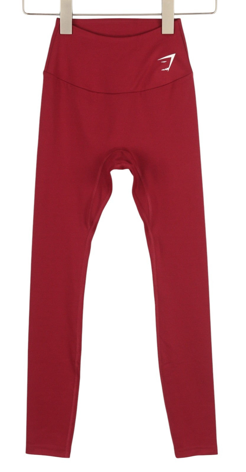 GYMSHARK B1A1T moteriškos tamprės XS, raudonos, aukštu juosmeniu, priglundančios, tamprios sportinės kelnės 