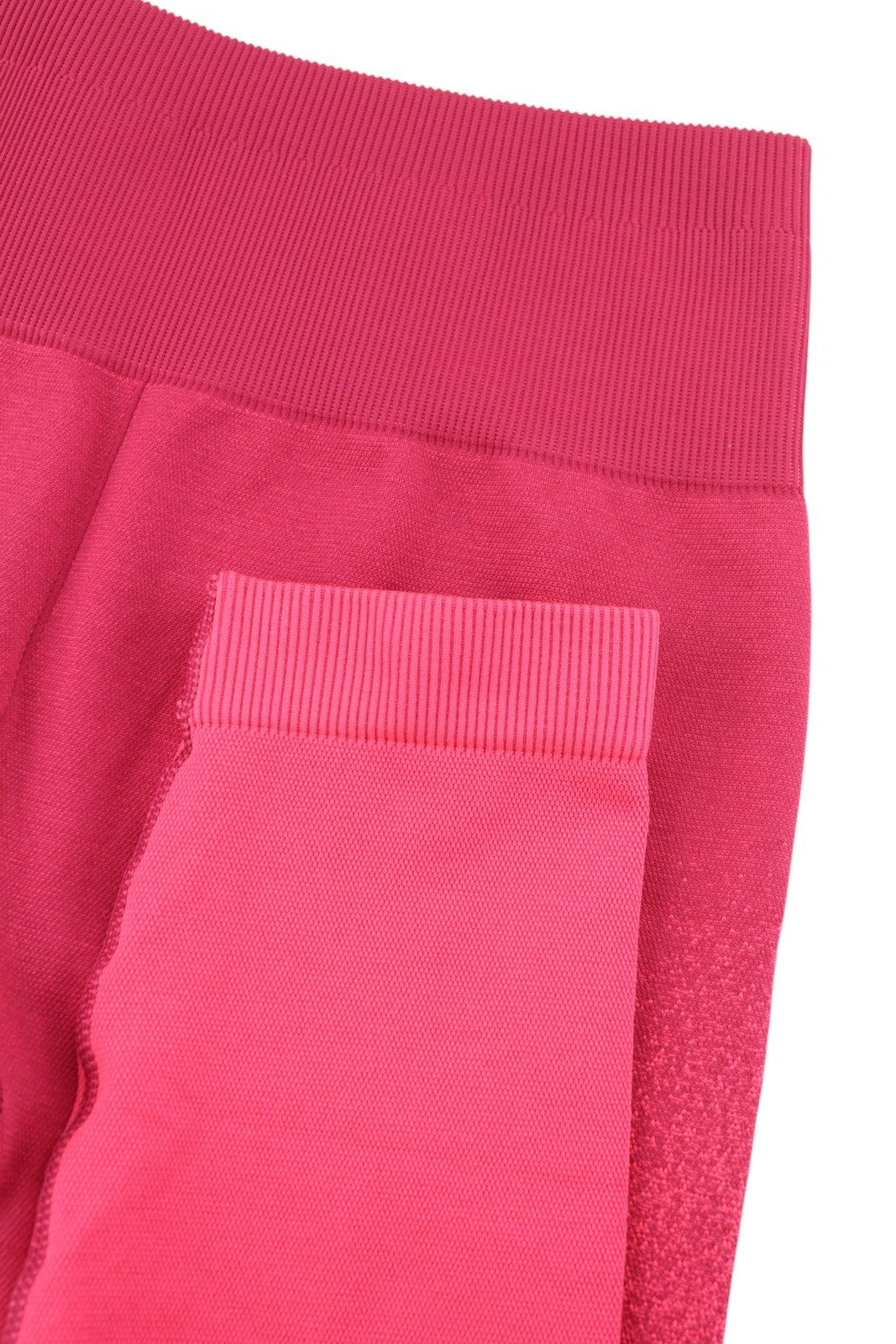 GYMSHARK Adapt moteriškos tamprės XS dydžio rožinės spalvos Ombre stiliaus besiūlės sportinės tamprios kelnės su aukštu juosmeniu 