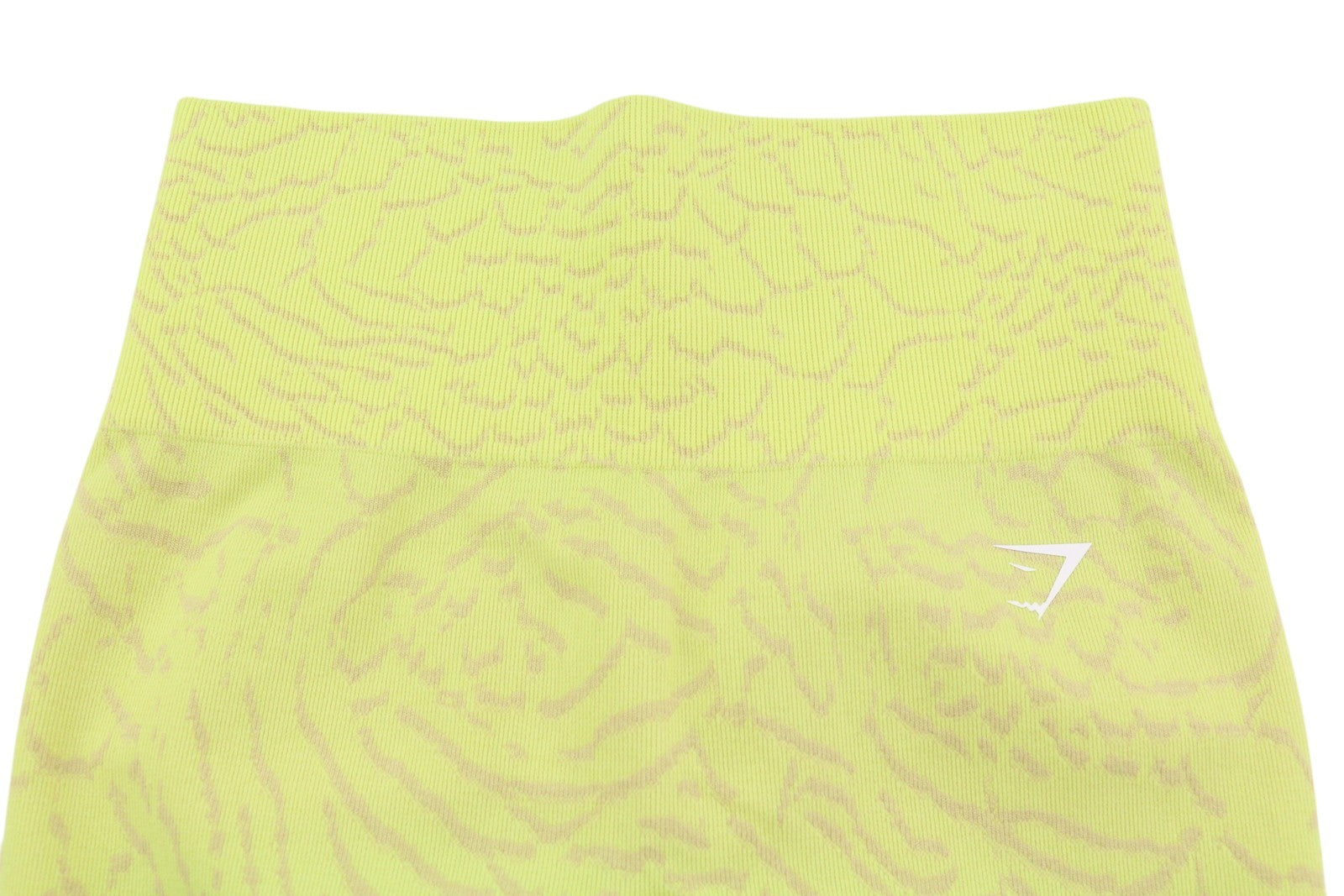 GYMSHARK Adapt moteriškos tamprės M gyvūnų formos besiūlės aukštu juosmeniu tamprios geltonos 