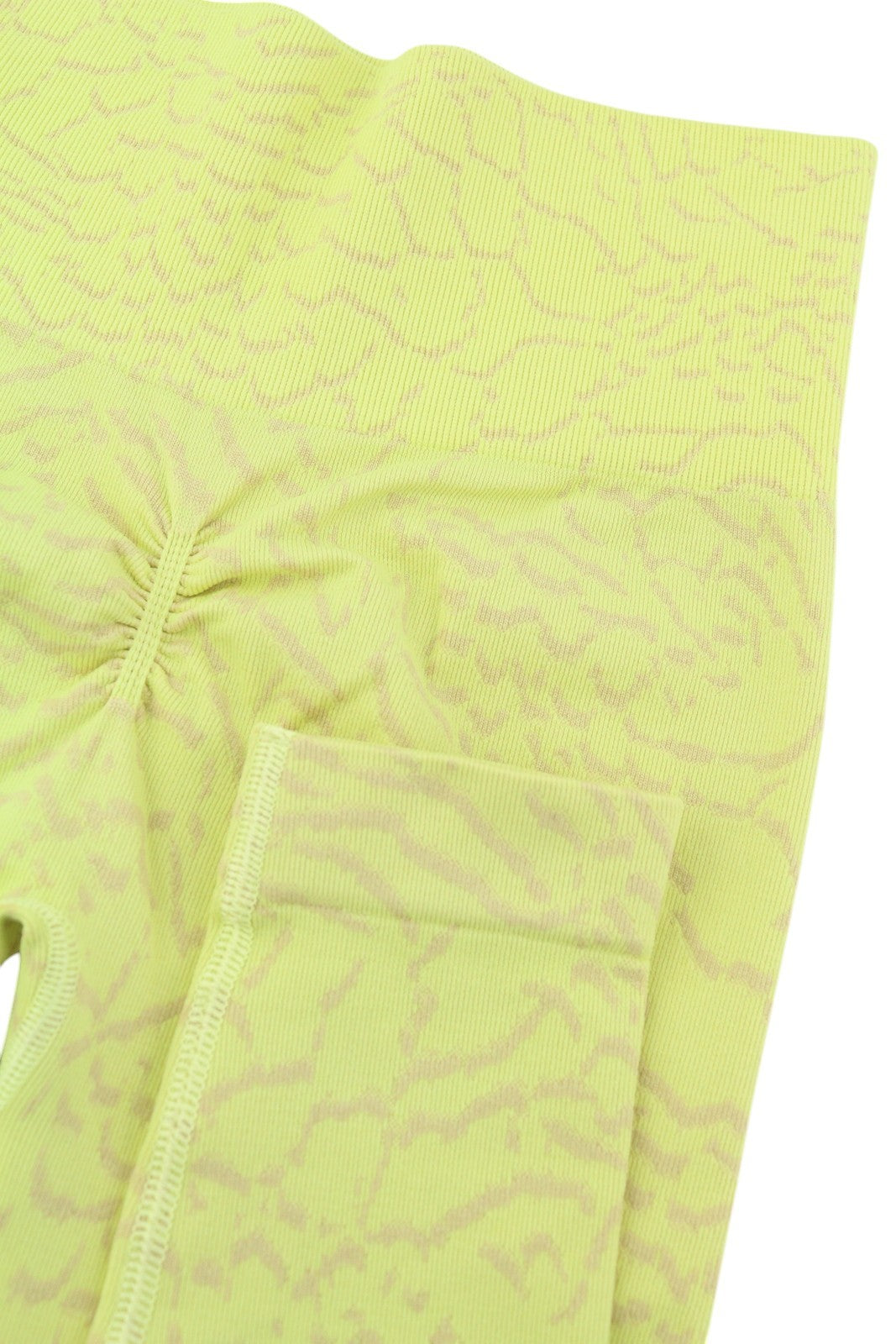 GYMSHARK Adapt moteriškos tamprės M gyvūnų formos besiūlės aukštu juosmeniu tamprios geltonos 