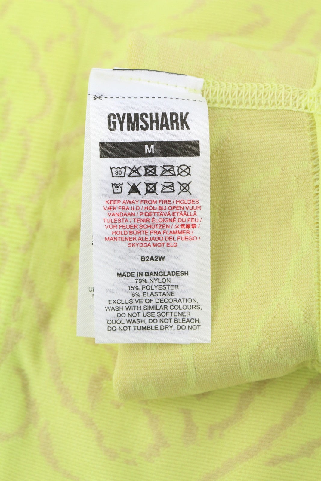 GYMSHARK Adapt moteriškos tamprės M gyvūnų formos besiūlės aukštu juosmeniu tamprios geltonos 