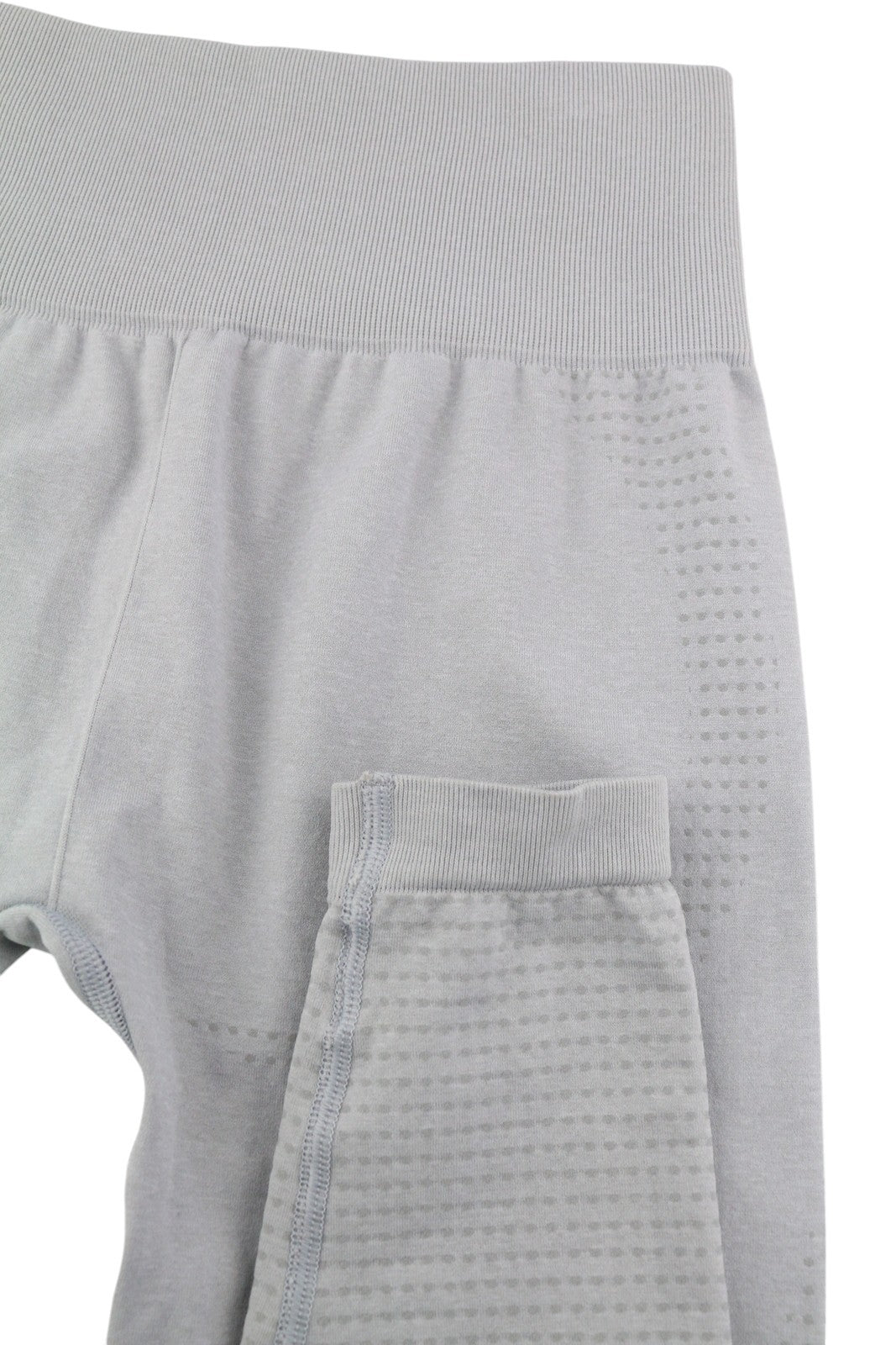 GYMSHARK Vital moteriškos tamprės S dydžio, besiūlės, aukštu juosmeniu, priglundančios, tamprios, pilkos spalvos