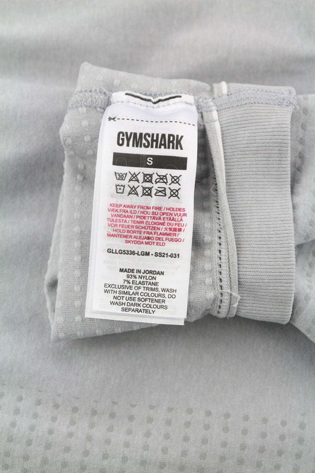 GYMSHARK Vital moteriškos tamprės S dydžio, besiūlės, aukštu juosmeniu, priglundančios, tamprios, pilkos spalvos