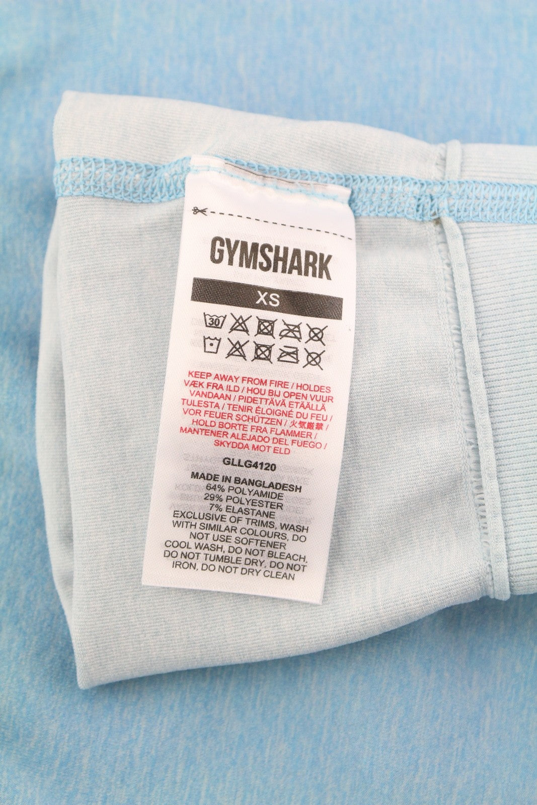 GYMSHARK Adapt moteriškos tamprės XS mėlynos Ombre besiūlės tamprios aukštu juosmeniu 