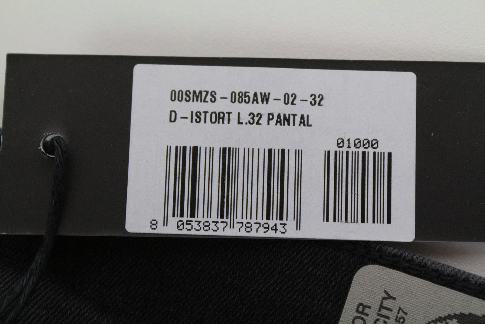 DIESEL D-Istort 085AW vyriški džinsai W32/L32 pilki itin aptempti, tamprūs džinsai 