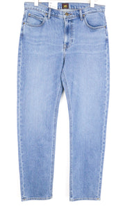 LEE West vyriški džinsai W32/L32 laisvalaikio kirpimo medvilniniai tamprūs šviesiai mėlyni džinsai 