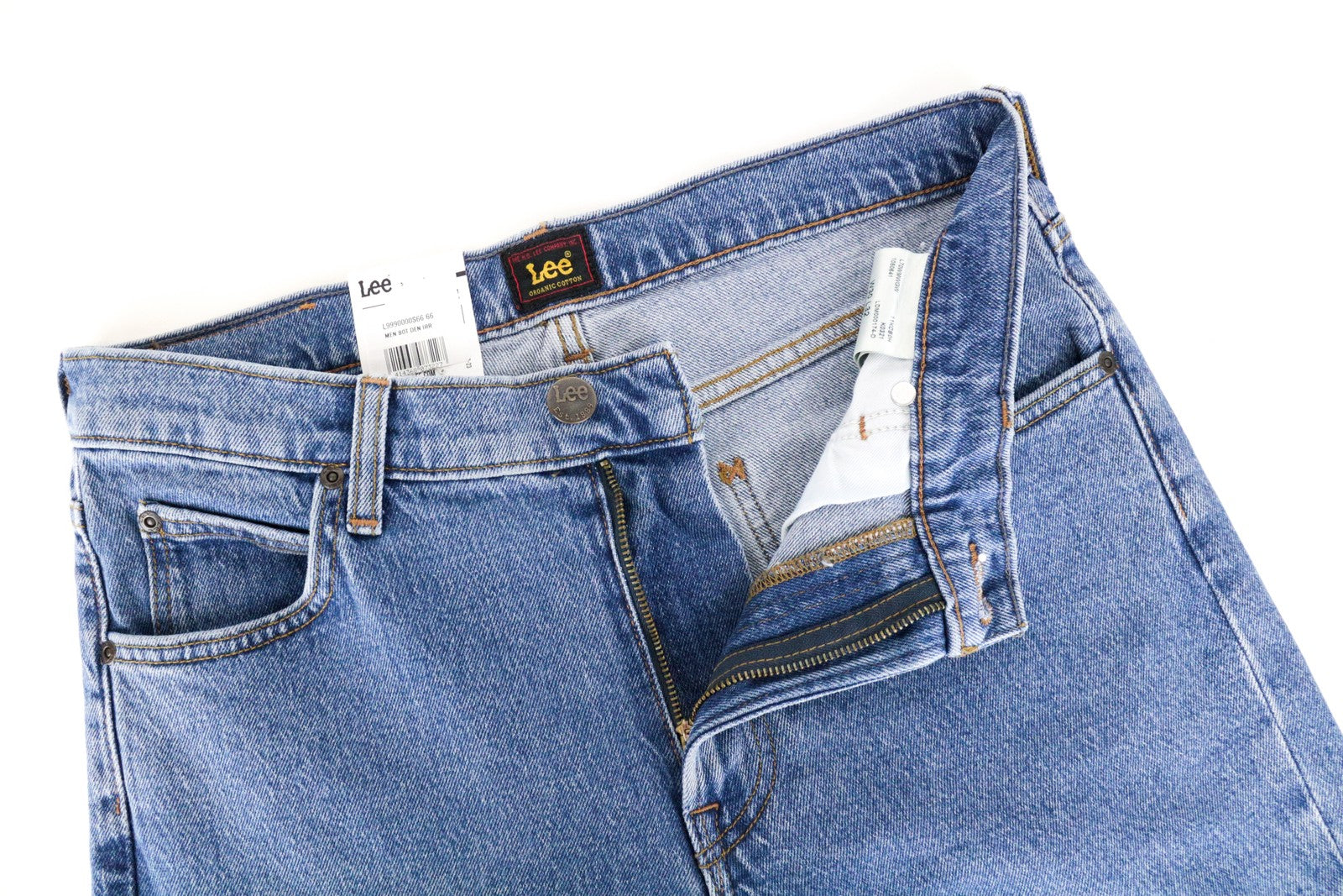 LEE West vyriški džinsai W30/L32 laisvalaikio kirpimo, 5 kišenių, mėlyni, tamprūs medvilniniai džinsai 