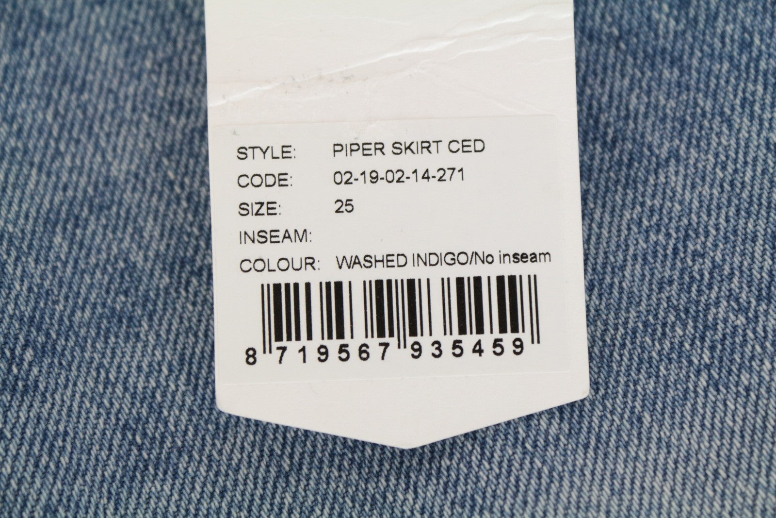 DENHAM Piper Women's Skirt W25 Blue Washed Cotton Denim 5-Pocket Mini Look