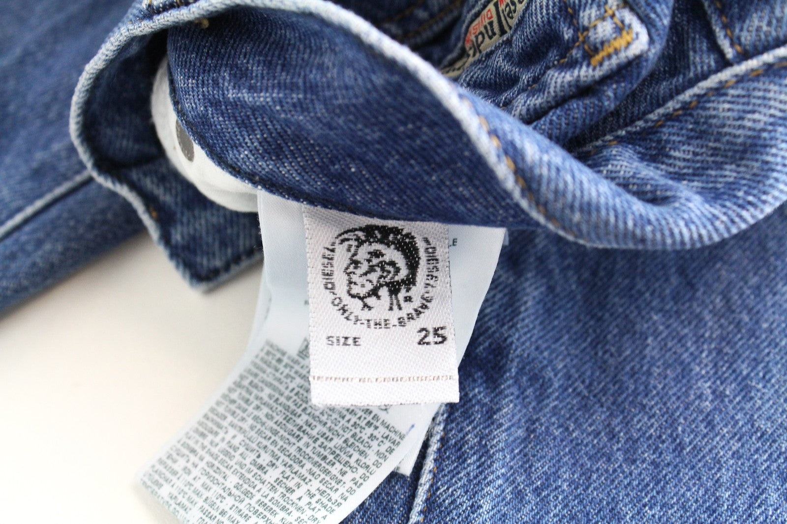 DIESEL Widee 080AN Women's Jeans W25/L32 Straight Pure Cotton Blue High Waist