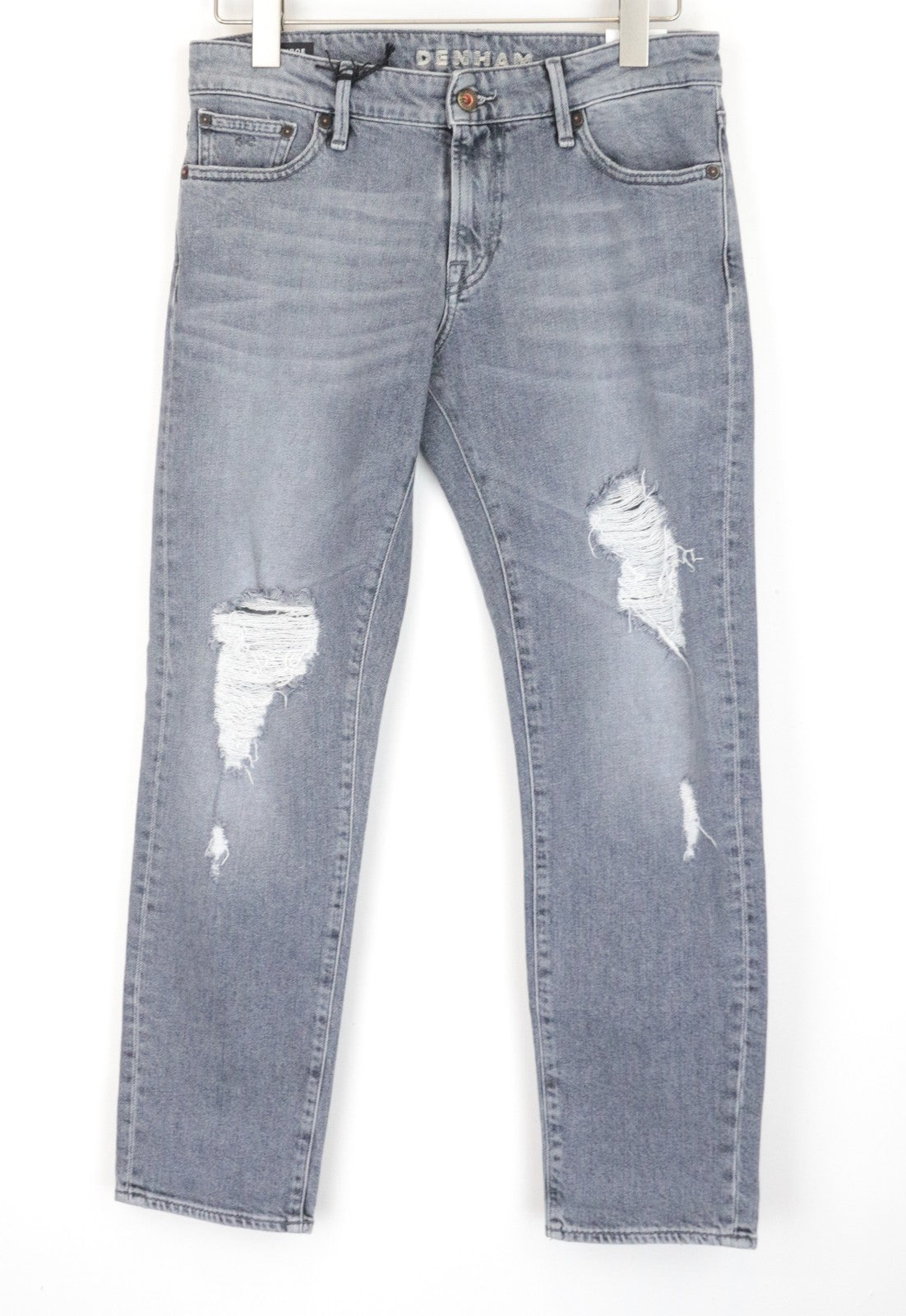 DENHAM Monroe Women's Jeans W26 Distressed Blue Stretch Cotton Girlfriend Fit