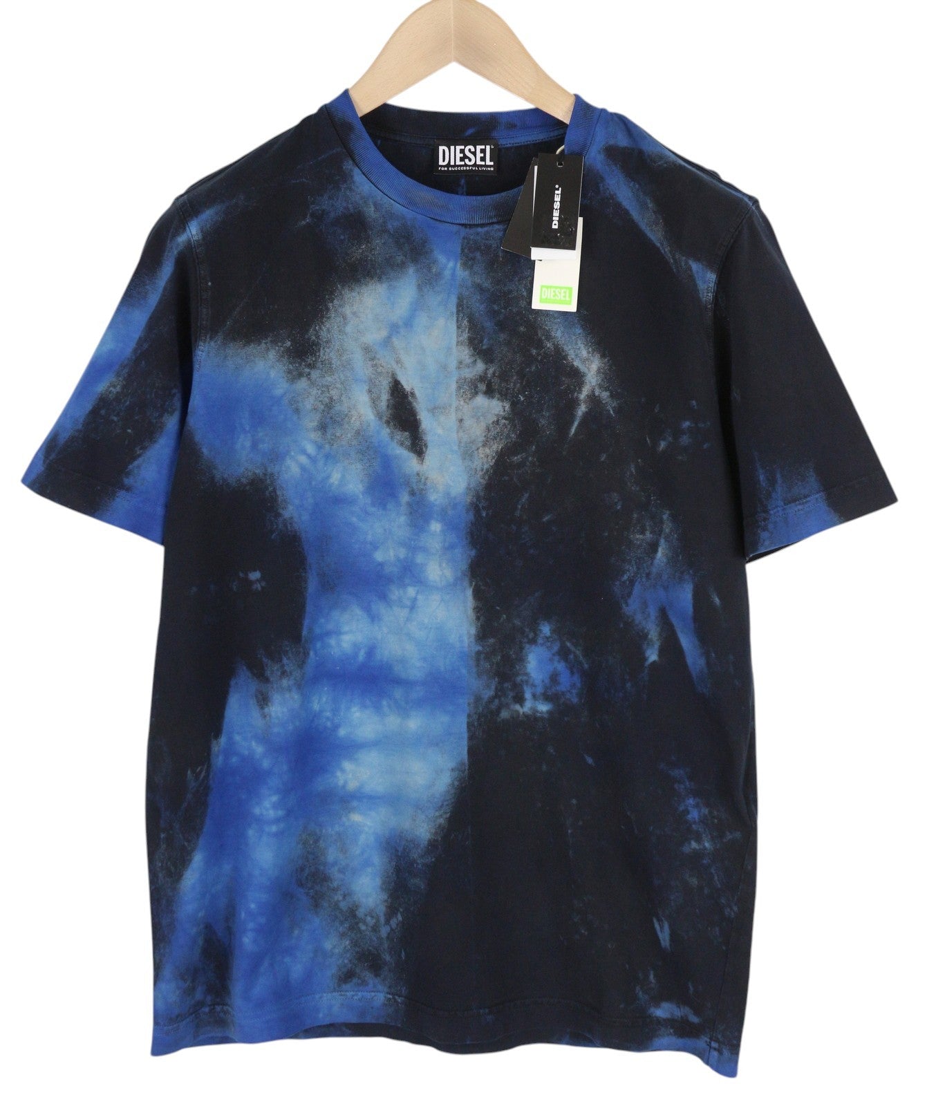 DIESEL T-Just-B84 Men T-Shirt S Black Tricot Stretch Crew Neck RRP€150