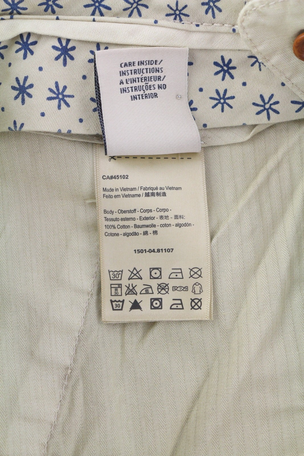 SCOTCH &amp; SODA vyriški šortai W29 Chino, rudi, su atlenkiamu užtrauktuku ir logotipu, laisvalaikio stiliaus. 