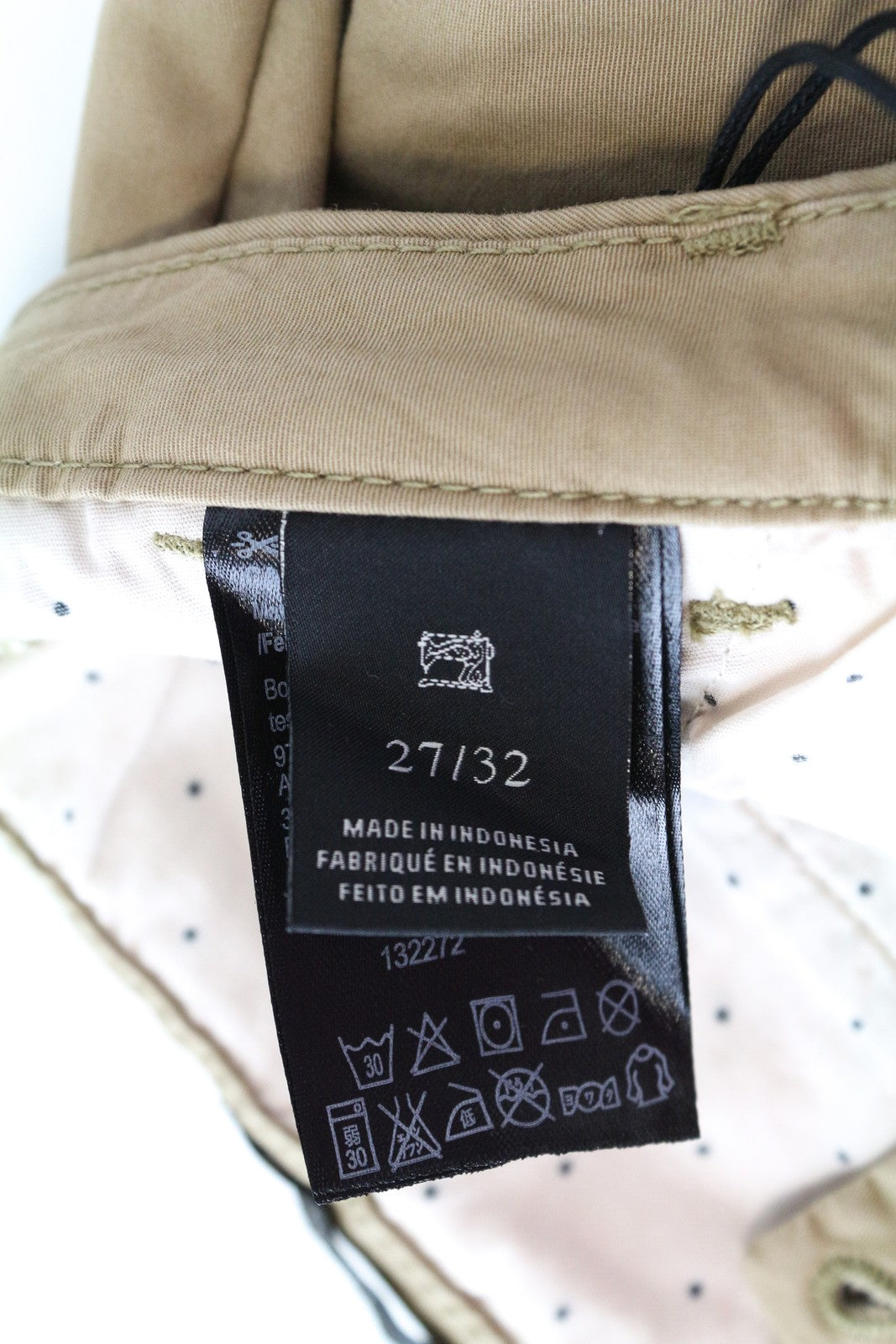 MAISON SCOTCH Belted Pants W27/L32 Slim   Stretch Sand Brown Womens