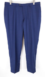 SUITSUPPLY  Trousers UK46S Mens Wool Blue Pleated Classic Lined