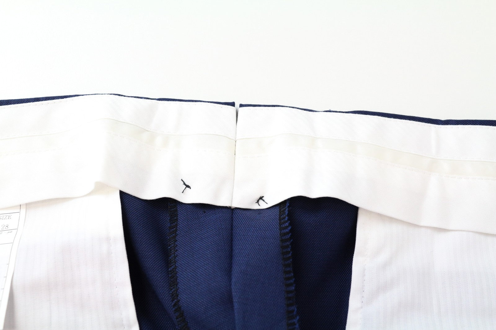 SUITSUPPLY  Trousers UK46S Mens Wool Blue Pleated Classic Lined