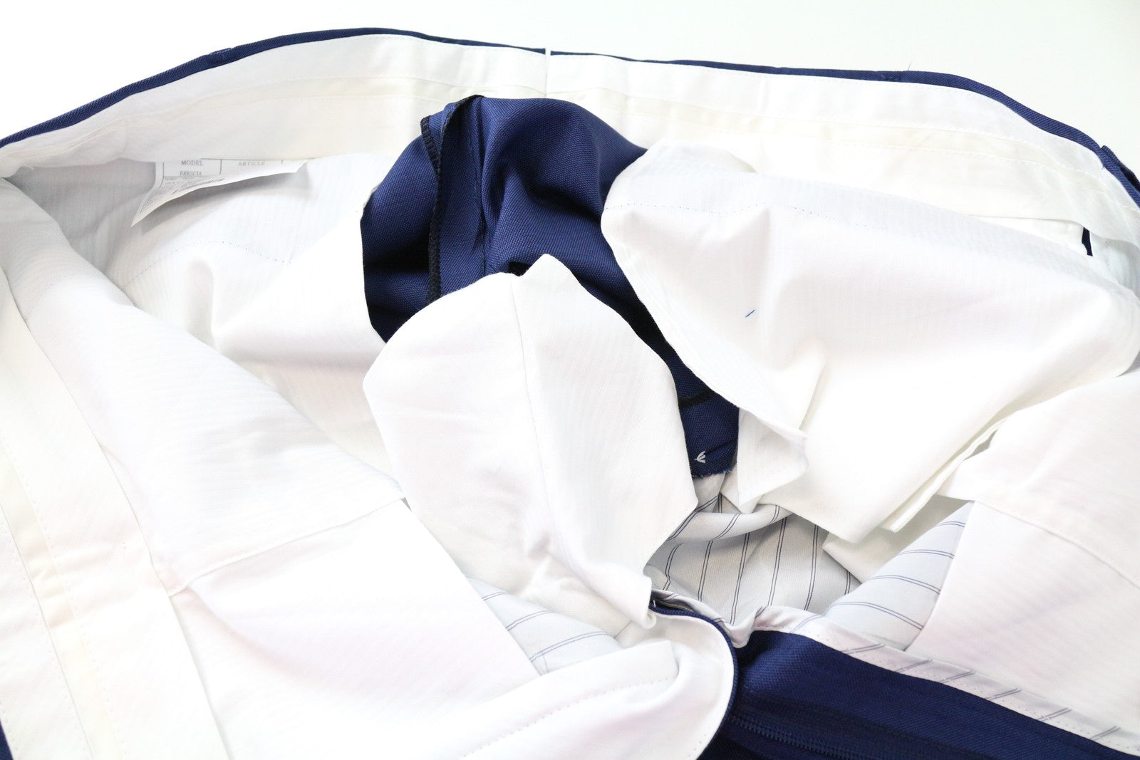 SUITSUPPLY  Trousers UK46S Mens Wool Blue Pleated Classic Lined