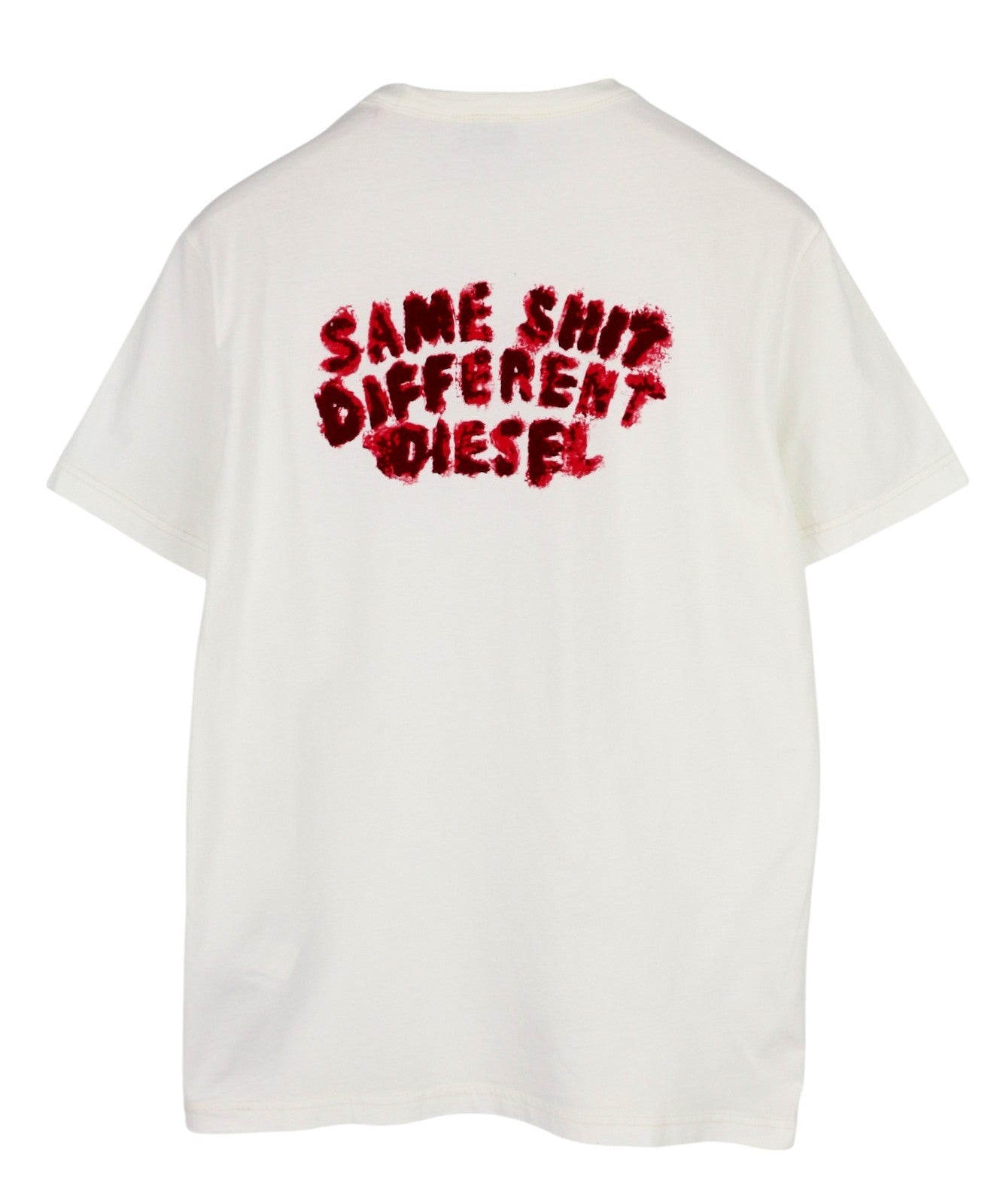 DIESEL T-Diegor-E2 Mens T-Shirt L White Short Sleeve Crew Collar