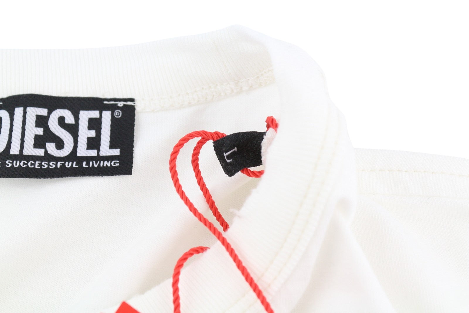 DIESEL T-Diegor-E2 Mens T-Shirt L White Short Sleeve Crew Collar