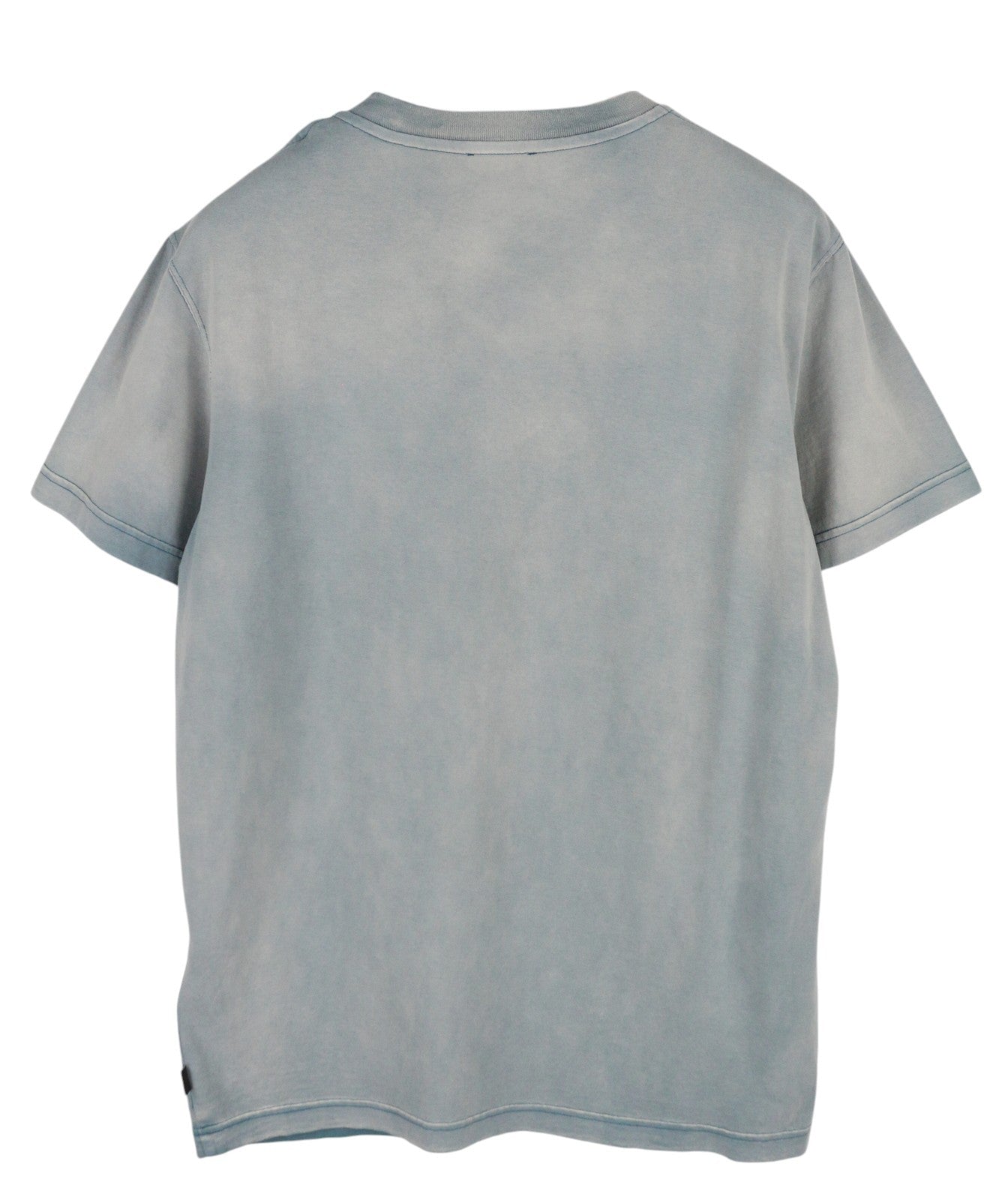 DIESEL T-Diegor-E22 vyriški marškinėliai L dydžio, mėlyni, išblukimo efekto, apvalios iškirptės, trumpomis rankovėmis, trikotažiniai