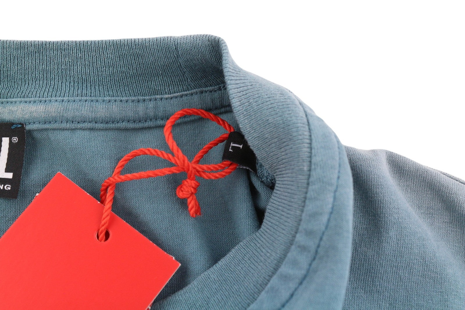 DIESEL T-Diegor-E22 vyriški marškinėliai L dydžio, mėlyni, išblukimo efekto, apvalios iškirptės, trumpomis rankovėmis, trikotažiniai