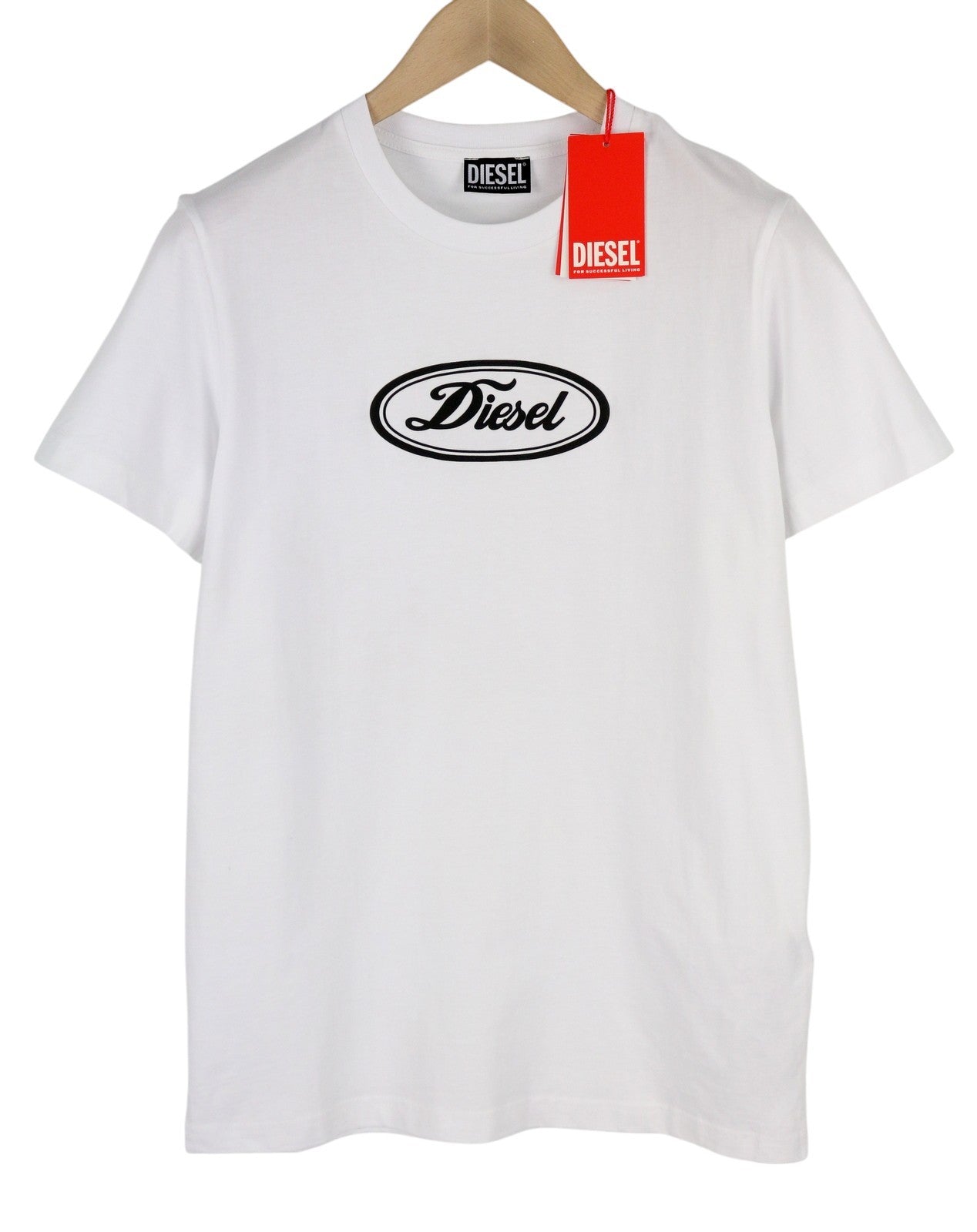 DIESEL T-Diegor-C14 Mens T-Shirt M White Short Sleeve Crew Neck  Front